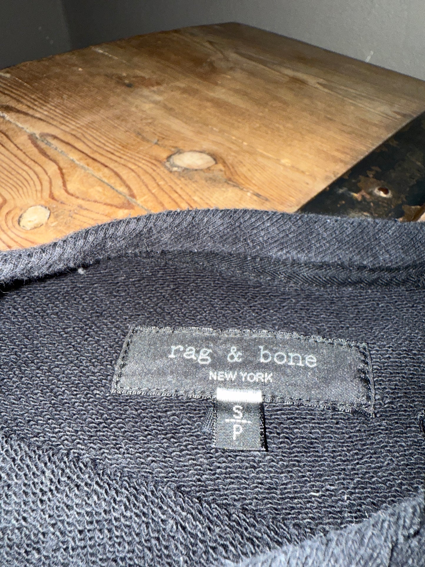 Rag & Bone Men's Eagle Crew Neck Pullover Sweatshirt Black Size Small