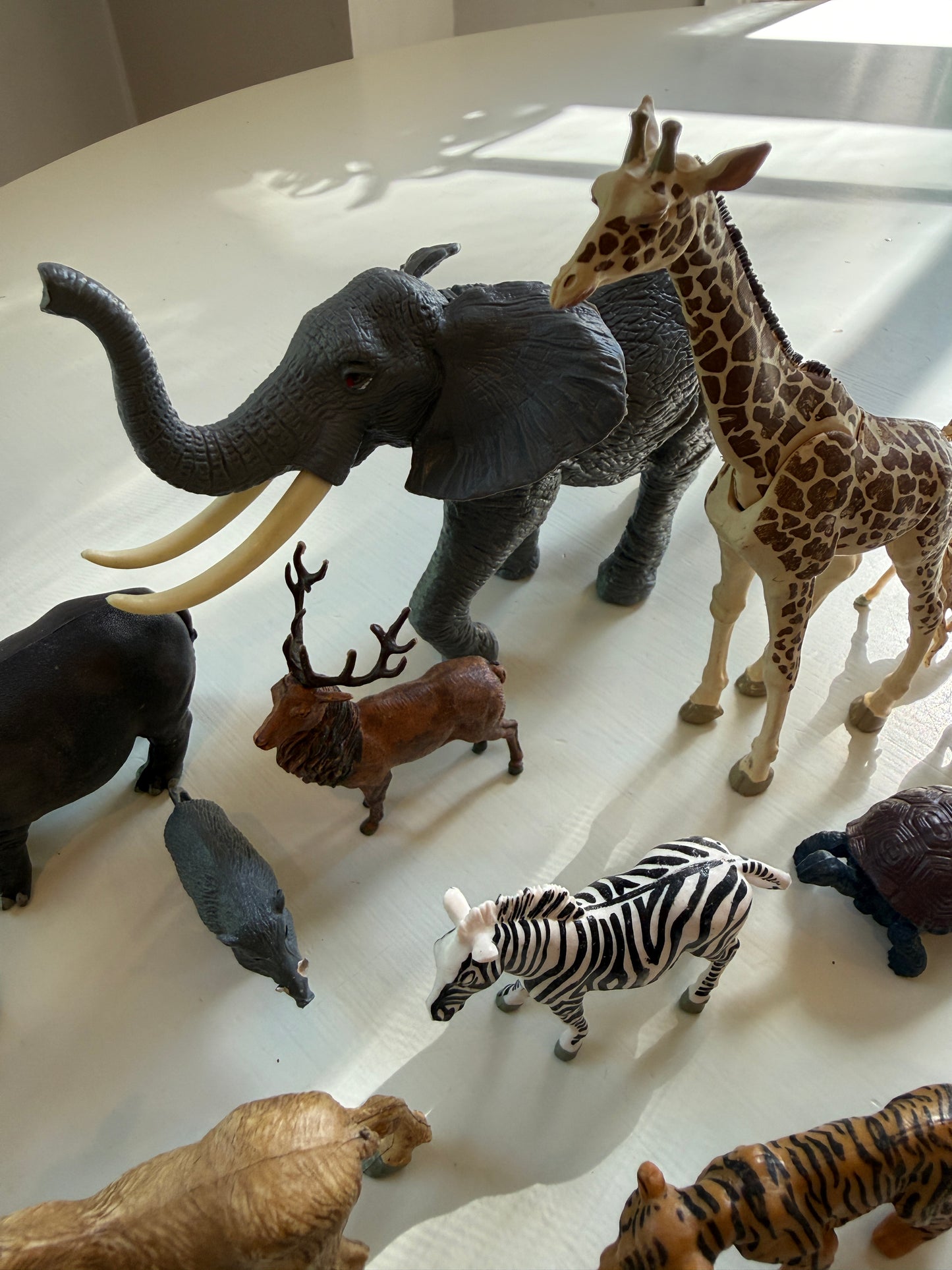 Lot Of 1970s and 80s Britains toy animals elephant, giraffe, kangaroo, hippo, etc