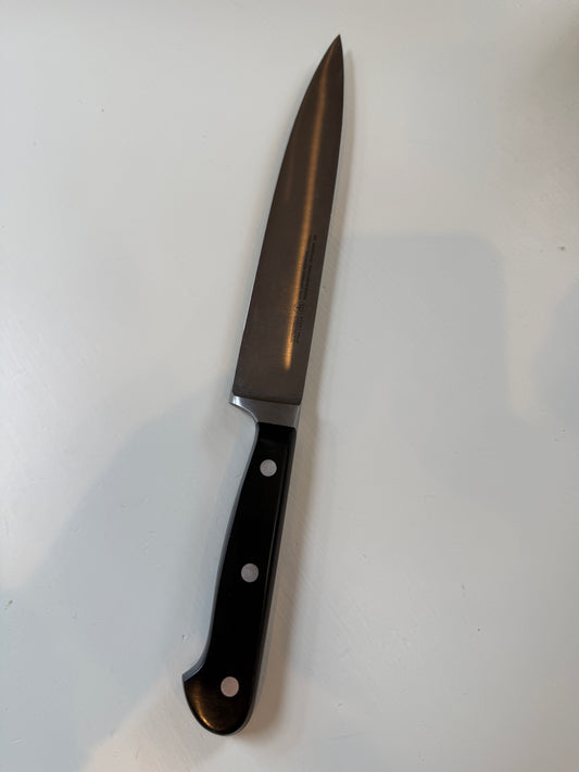 Ed Wusthof Dreizackwerk Solingen Germany Carving Knife 4522 / 20cm Black Handle
