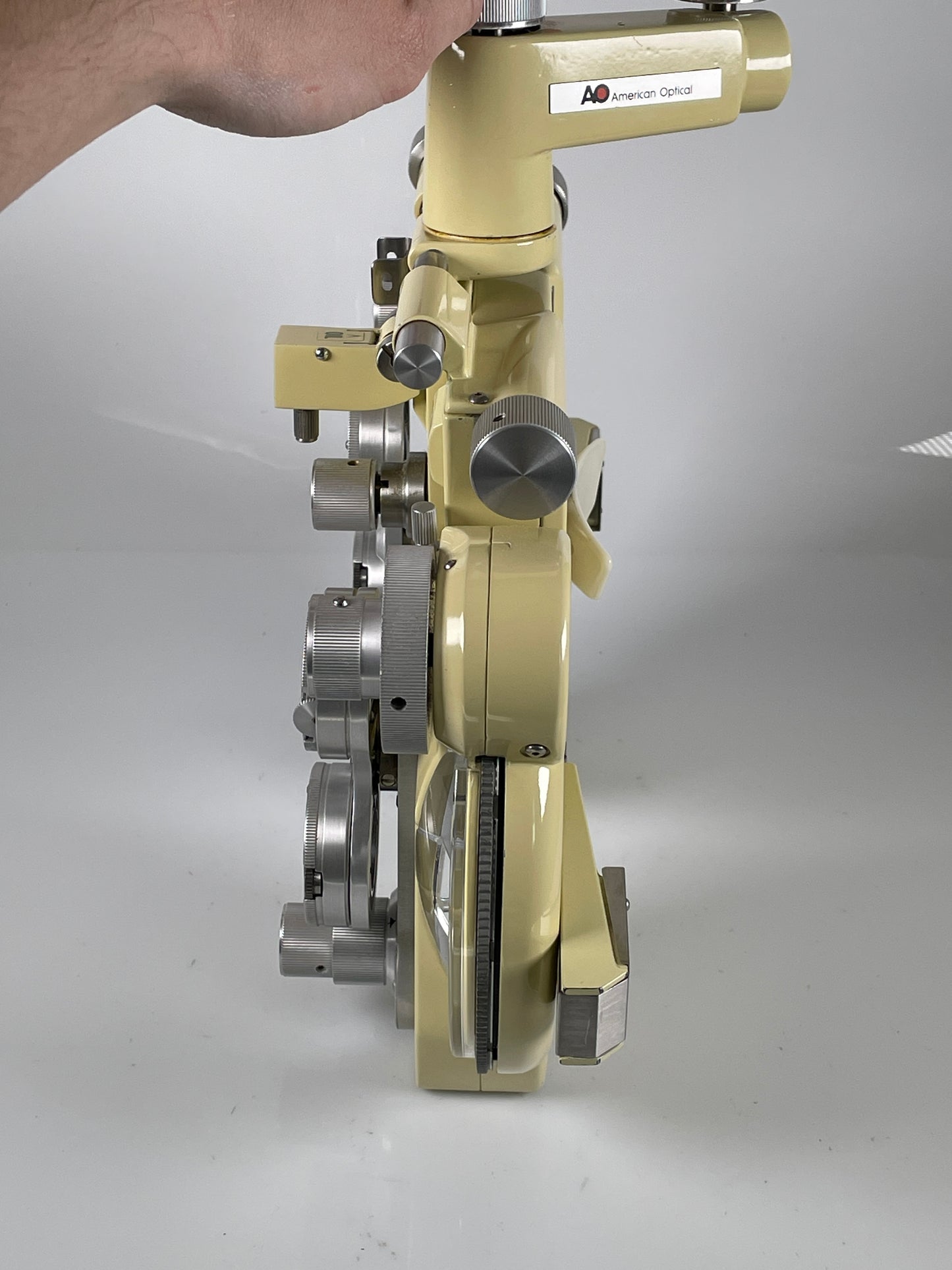 American Optical Phoropter Minus-Cylinder Manual Refractor Head 11635 Yellow