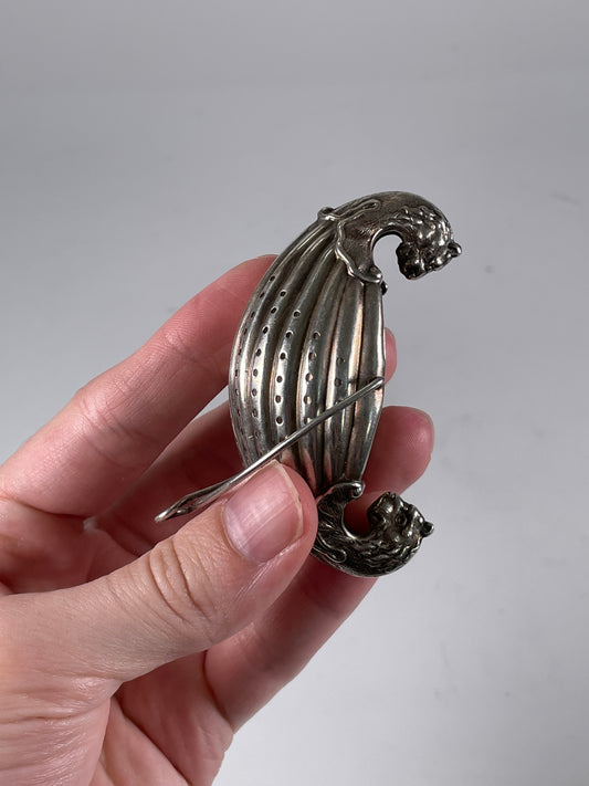 Gorham Sterling Silver Tea Strainer #25 Viking Ship
