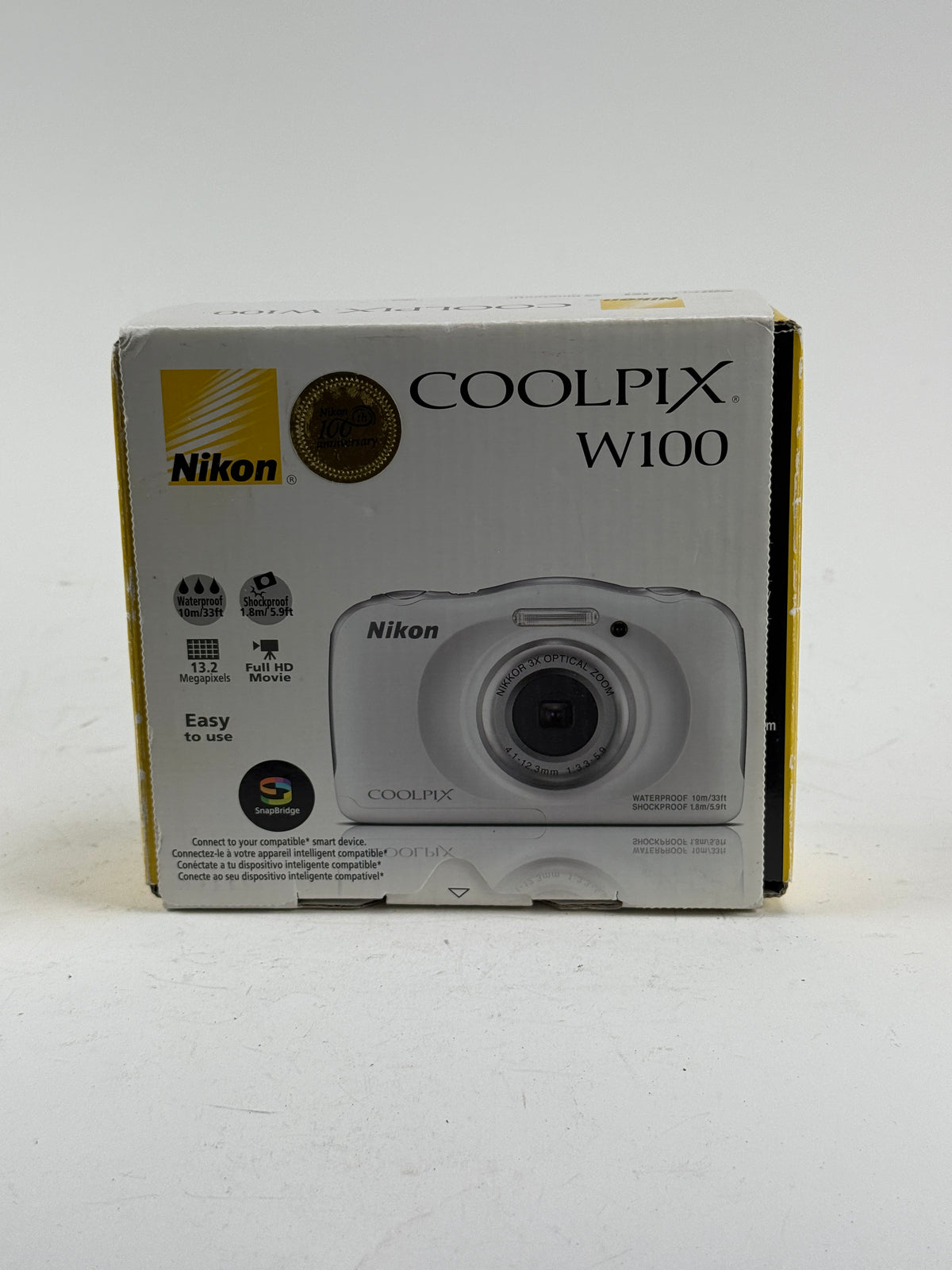 Nikon Coolpix W100 13.2MP White Waterproof Camera Boxed