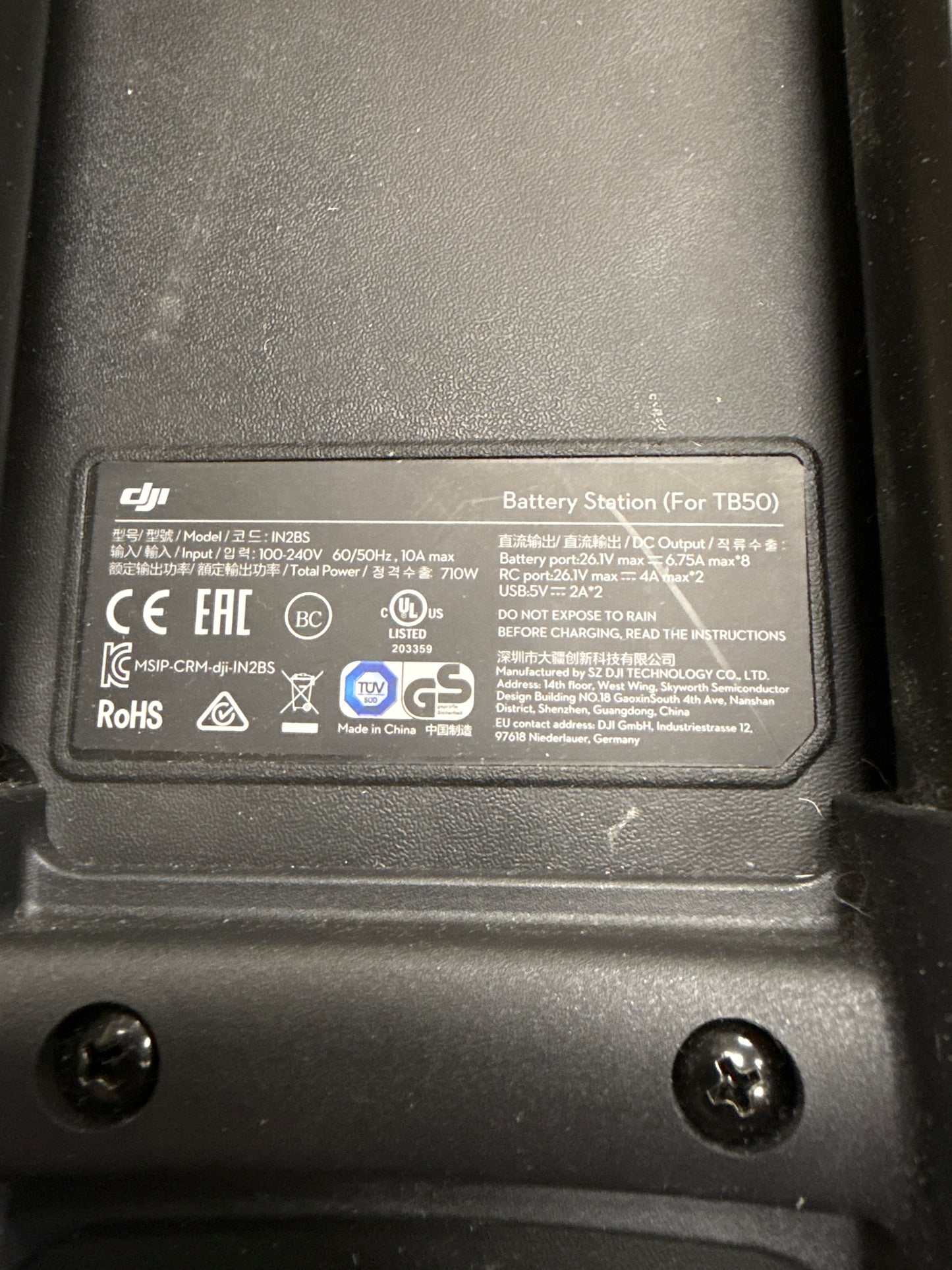 DJI Inspire 2 TB50 Battery Station IN2BS *USED Working