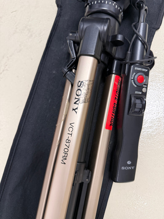 Sony VCT-870RM Tripod with Remote Controller on Handle