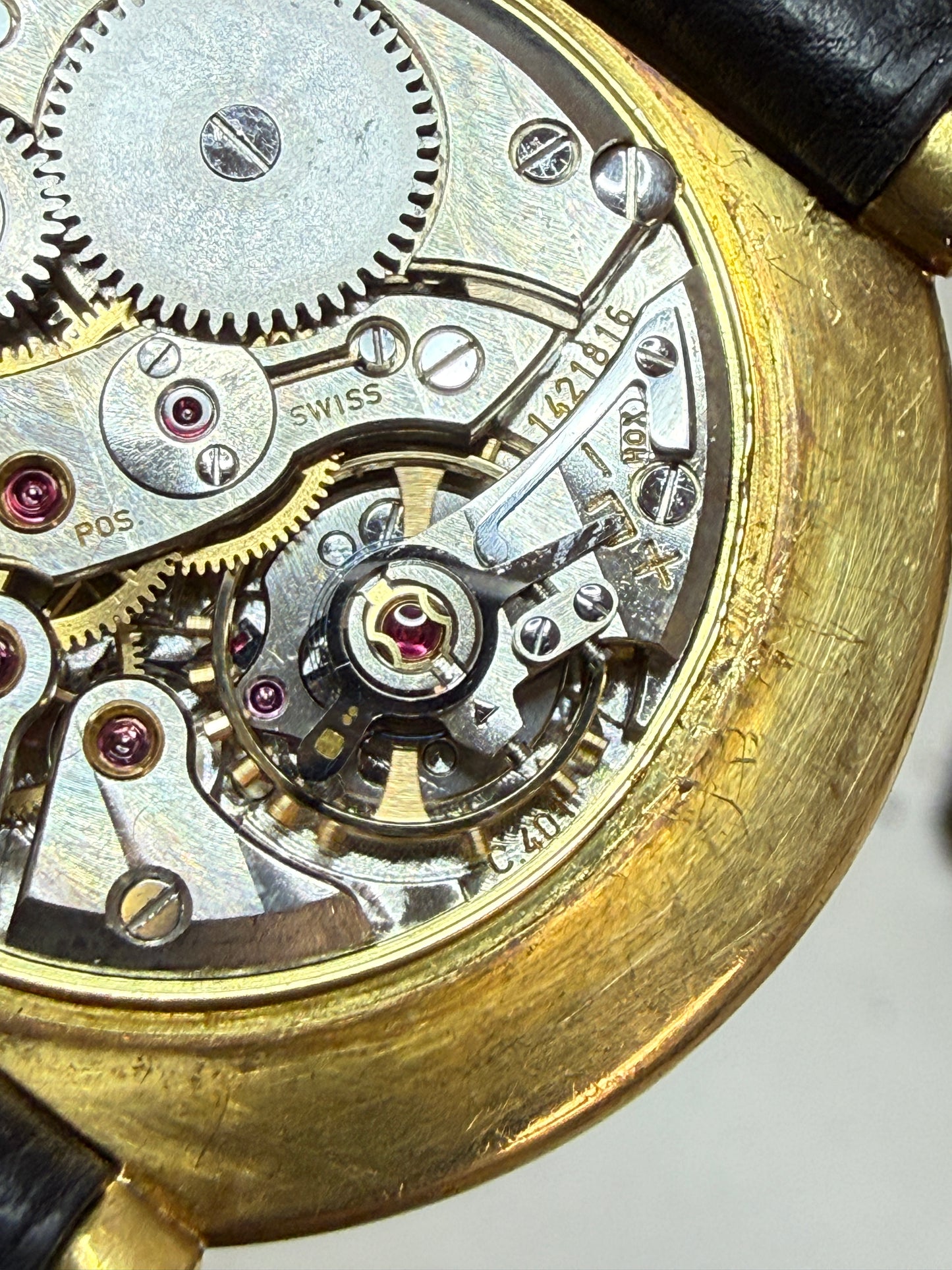 IWC Tiffany & Co. Schaffhausen Dial 34mm Watch 18K Yellow Gold Manual Wind 401 Movement