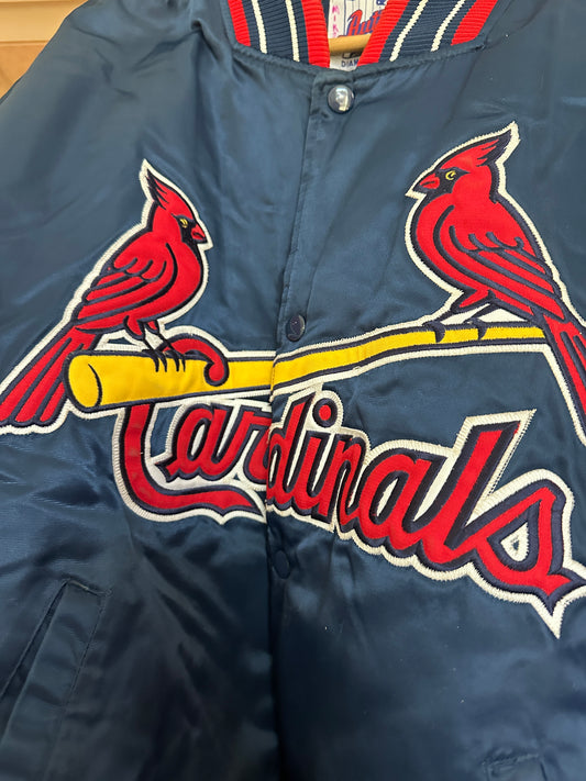 Vintage Starter St Louis Cardinals Jacket L Satin Bomber Diamond Collection