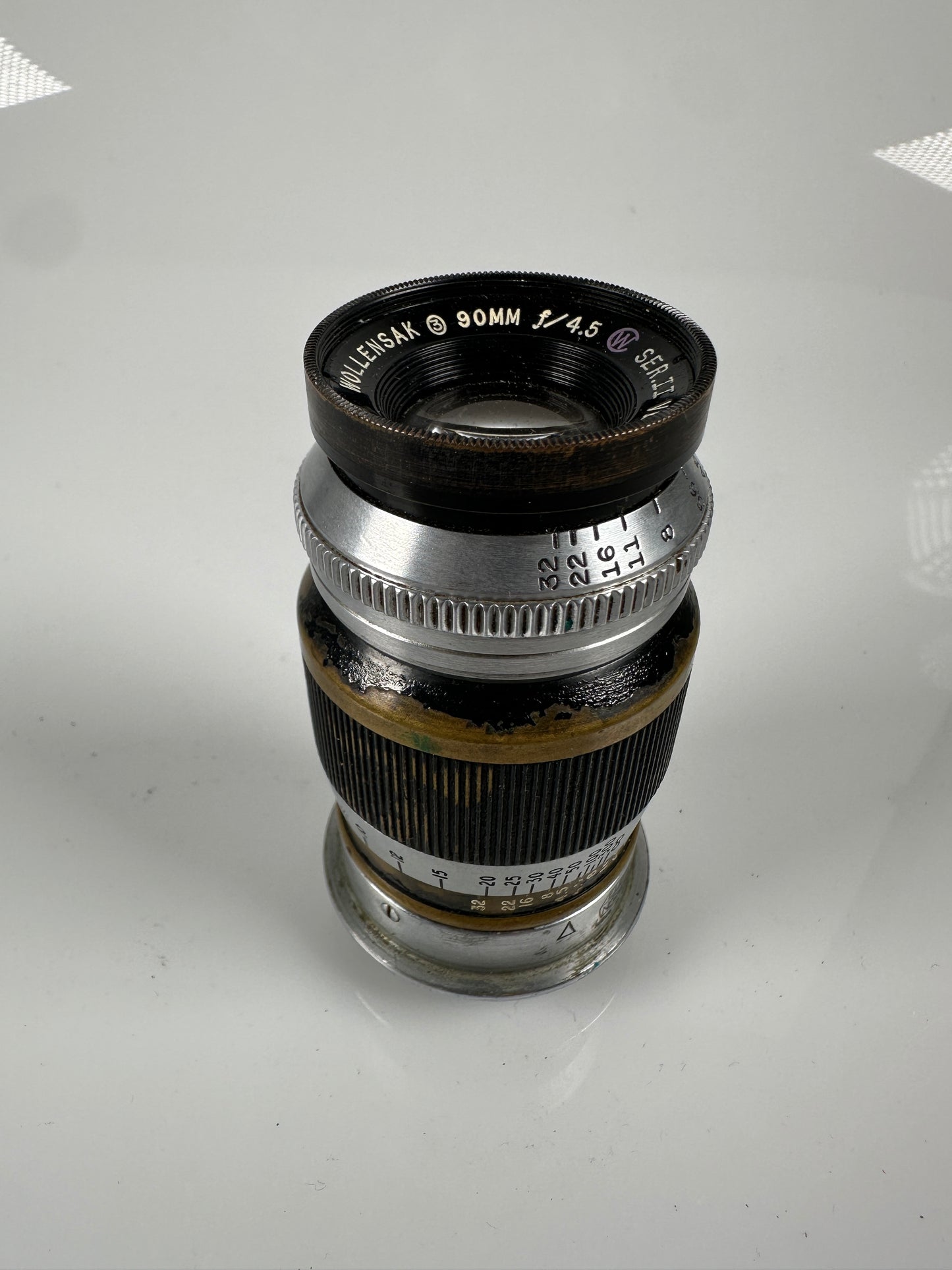 Leica LTM 90mm f4.5 Wollensak Velostigmat lens, E. Leitz NY