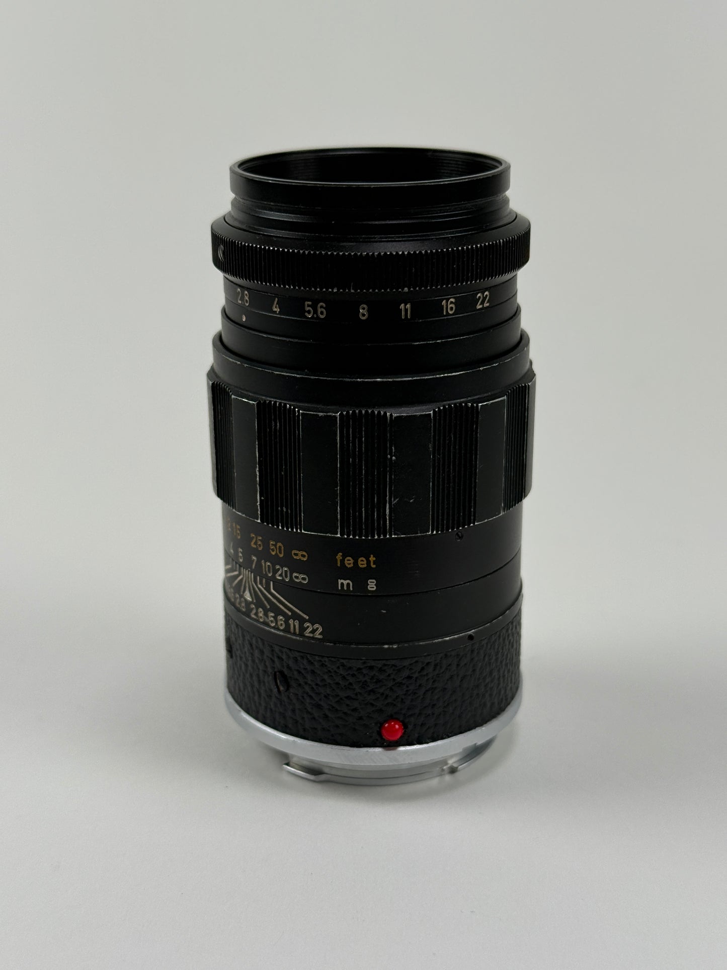 Leica 90mm f2.8 Elmarit Black M mount lens