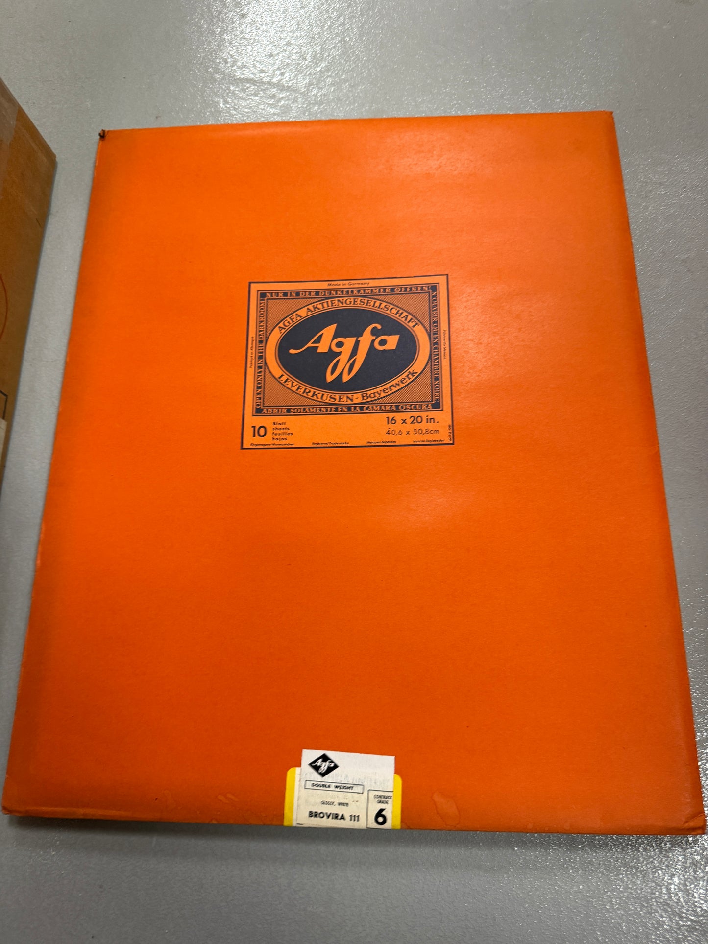 Agfa Brovira Photo Paper 10 Sheets 16x20 inch 111 grade 6