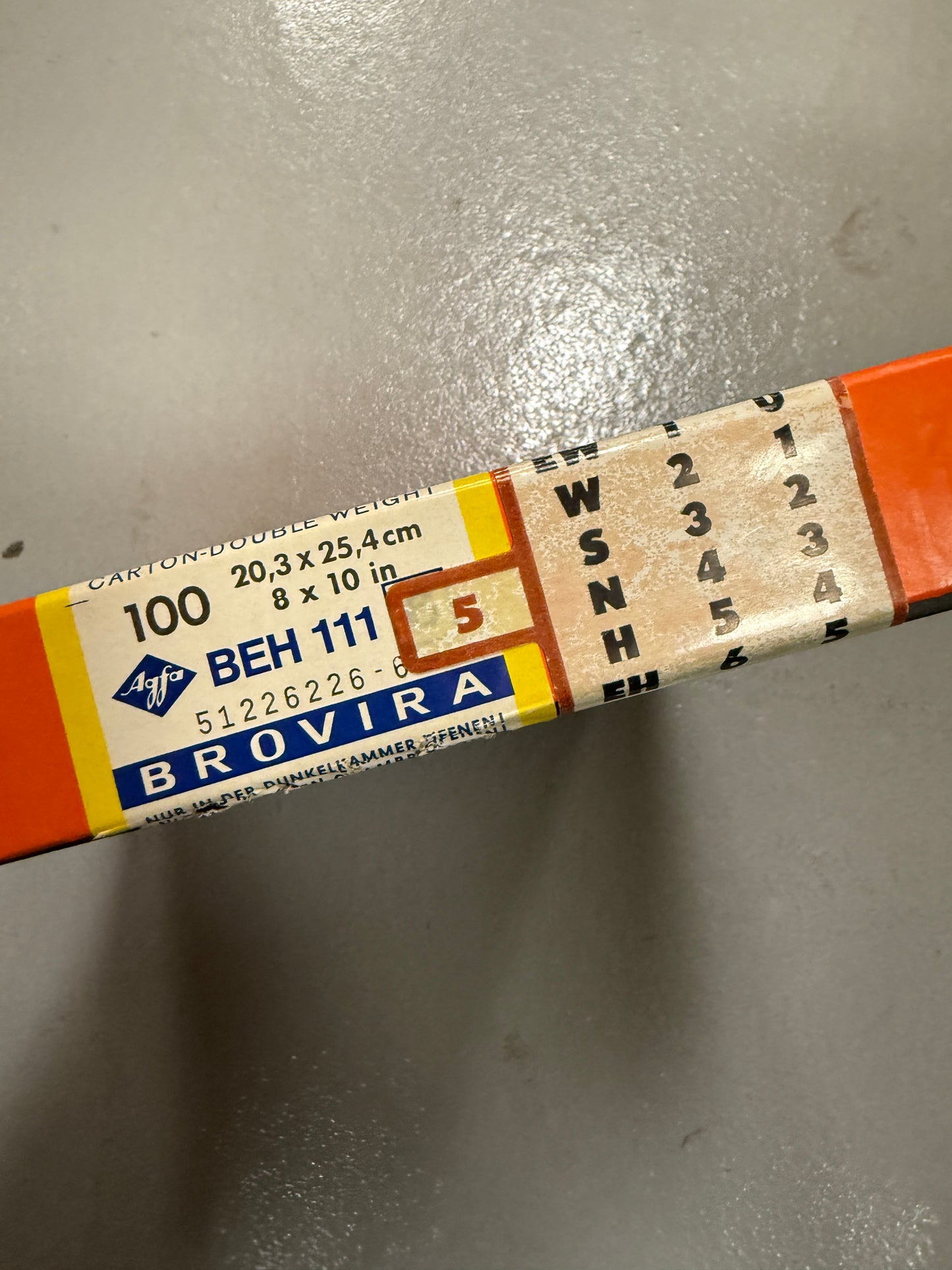 Agfa Brovira Photo Paper 100 Sheets 8x10 inch BEH 111 5