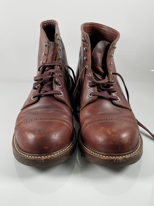 John Lofgren Brown Leather Men's Combat Boots US 10