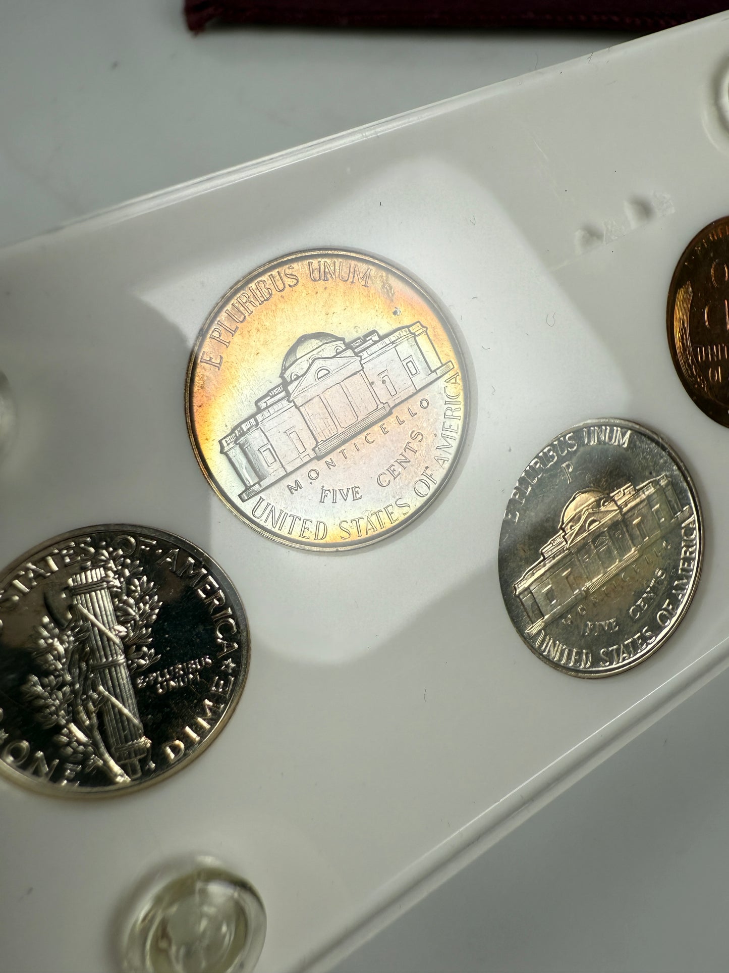 1942 US Mint Silver PROOF Set Gem Coins White Capital Holder Display Box