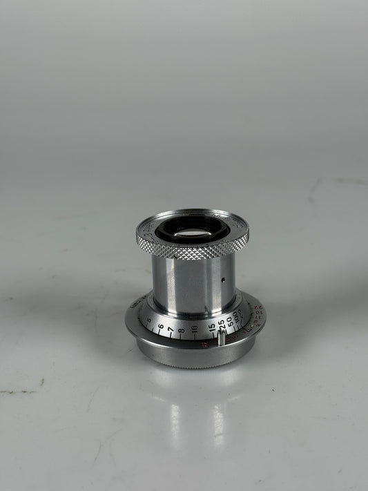 Leica Leitz 50mm (5cm) f3.5 Elmar M39 Collapsible Lens red scale