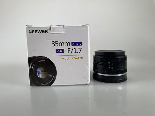 Neewer 35mm F1.7 APS-C Manual Focus Multi Coated for Sony E-Mount