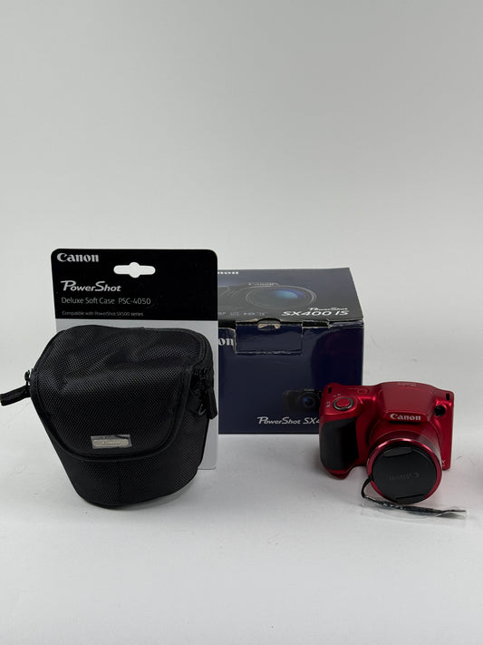 Canon PowerShot SX400 IS Digital Camera Red 16MP 30x Zoom