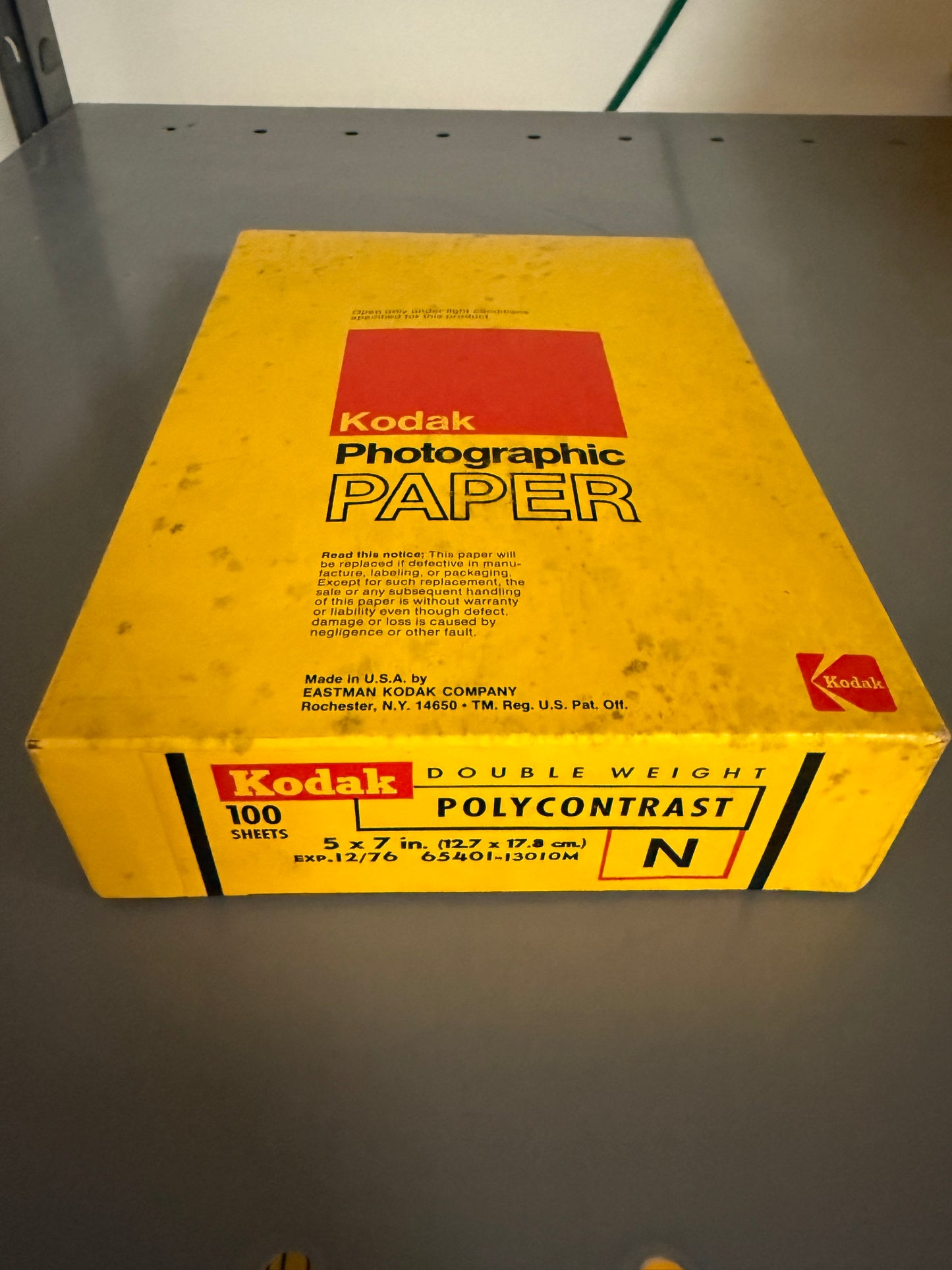 Kodak Polycontrast N double weight Photo Paper 100 Sheets 5x7 inch