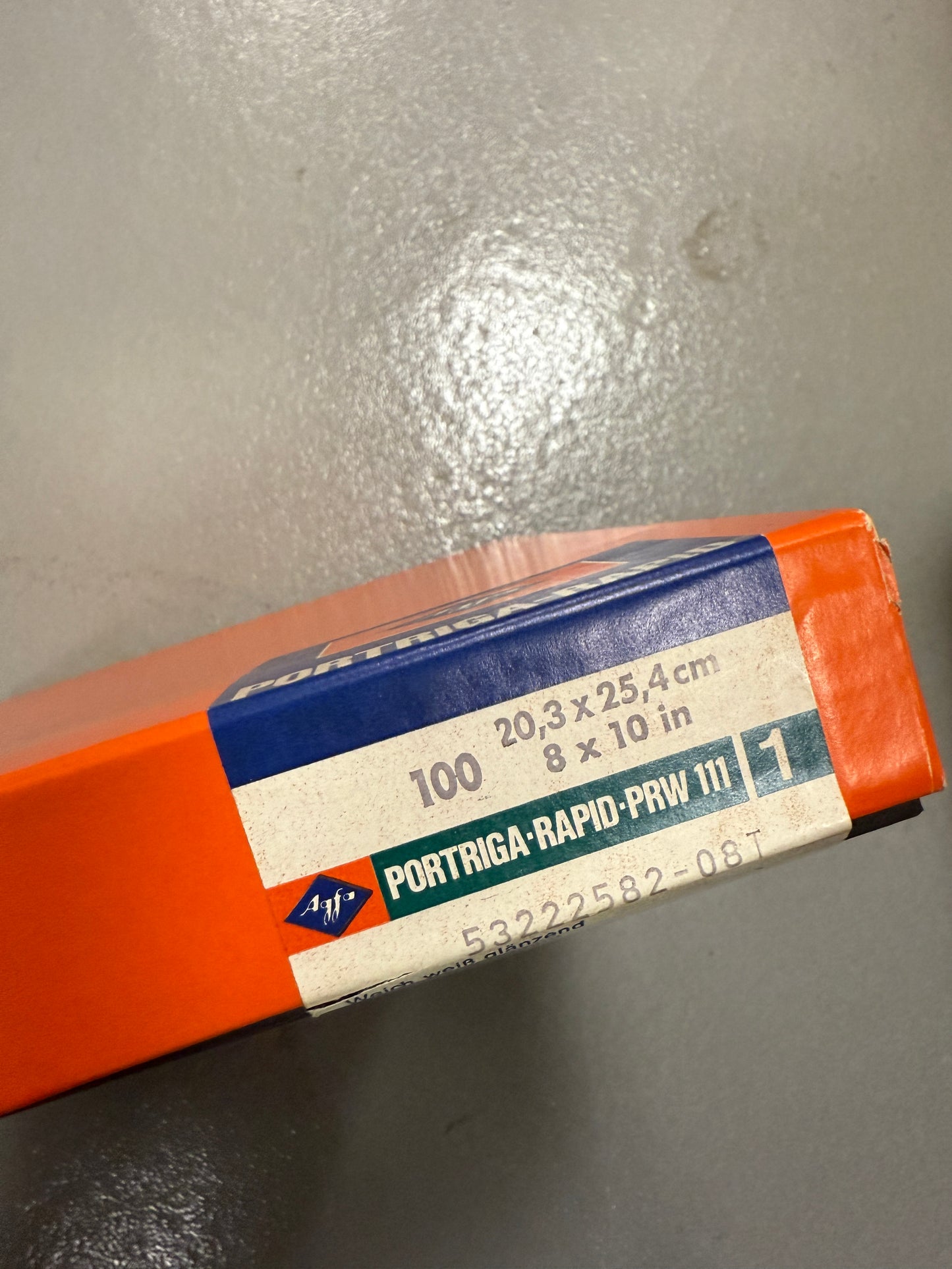 Agfa Portriga Rapid Photo Paper 100 Sheets 8x10 inch PRW 111 1