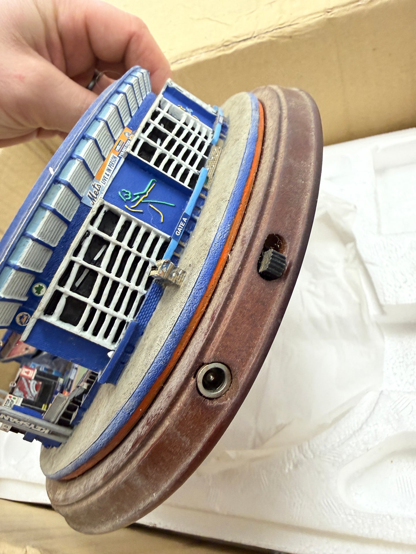 Danbury Mint Stadium MLB Night Game at NY Mets Shea Stadium Baseball Lighted