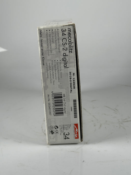 Metz mecablitz 34 CS-2 flash unit with original packaging camera flash