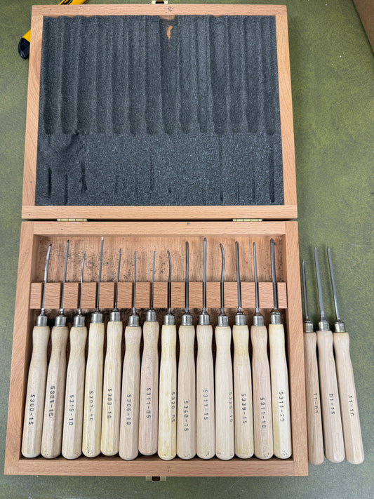 Two Cherries Micro Carving Tool Set of 17, Quality German Made Tools