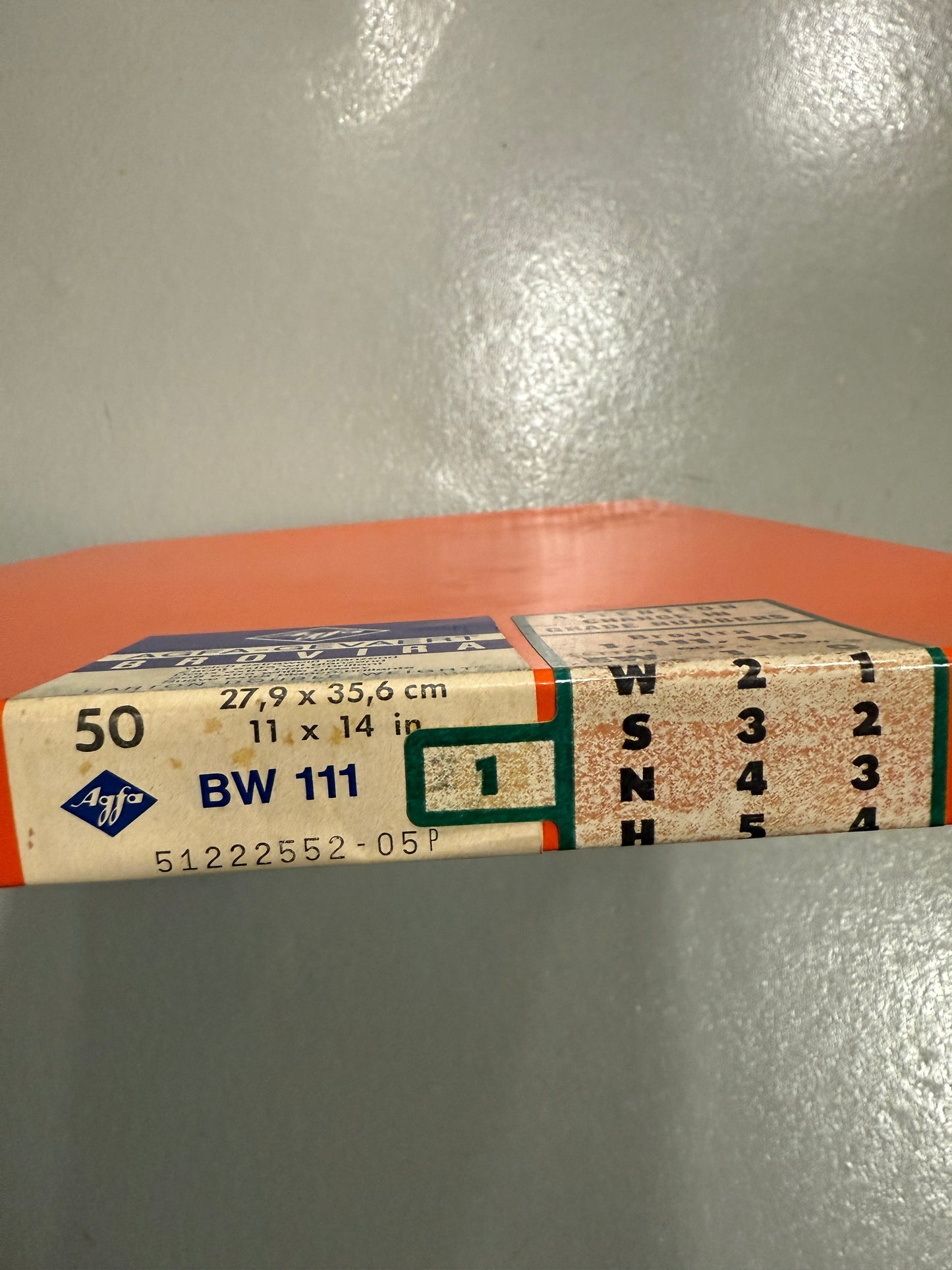 Agfa Brovira Photo Paper 50 Sheets 11x14 inch BW 111 1