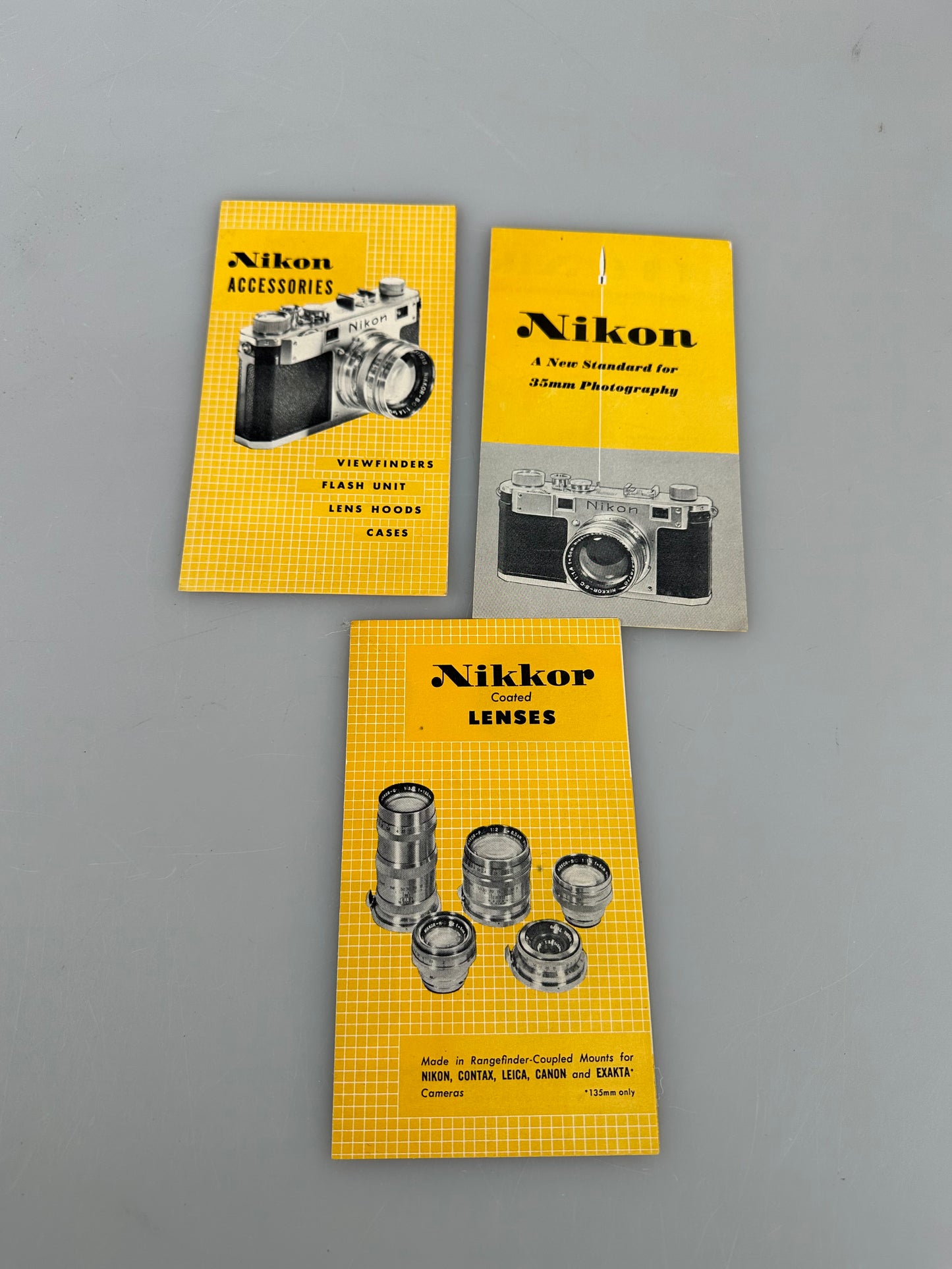 Nikon M Instruction Manual Brochure accessories, coated lenses RARE