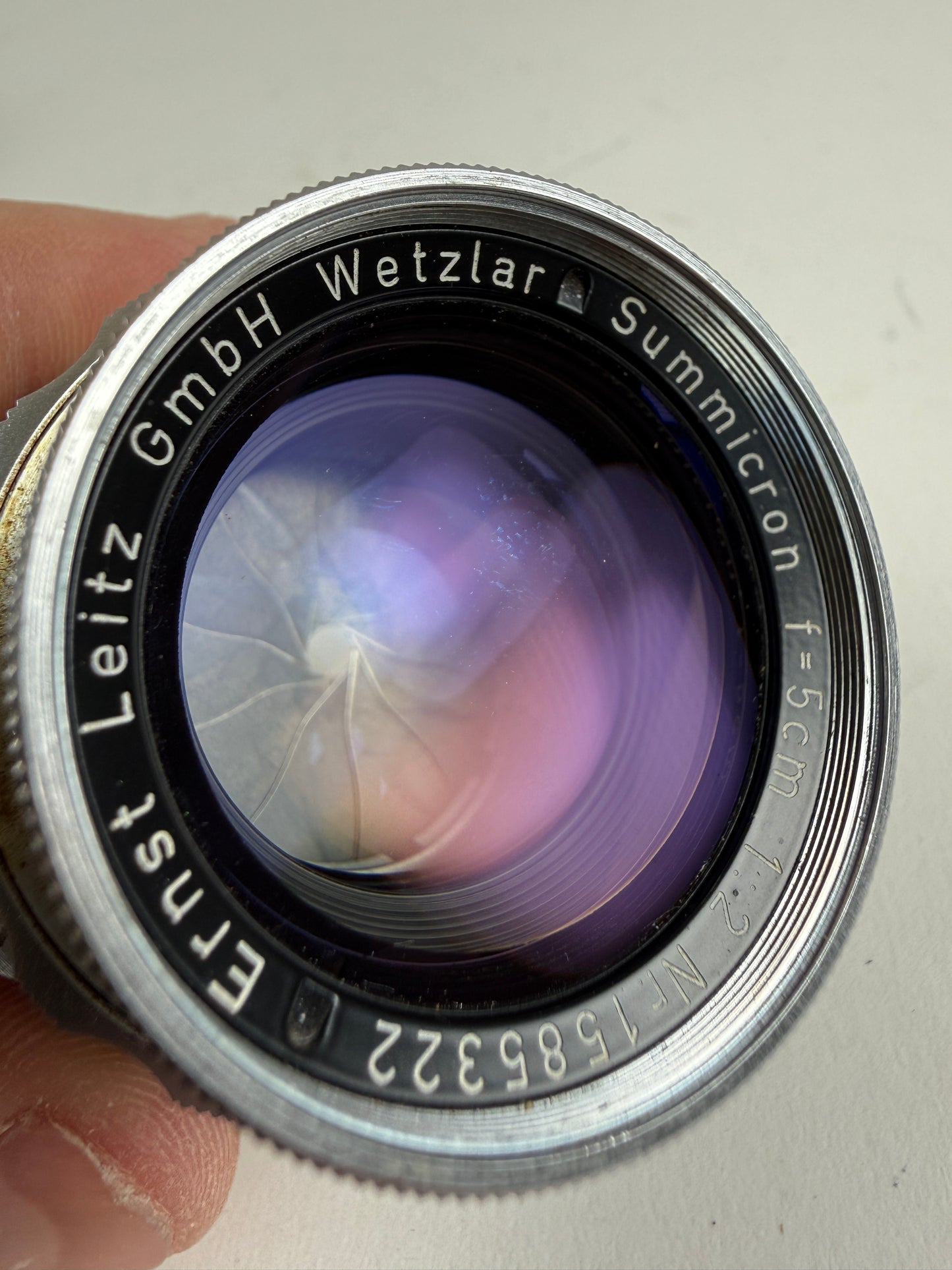 Leica Leitz Wetzlar Summicron-M 50mm F2 Dual Range DR f2 Lens Rigid