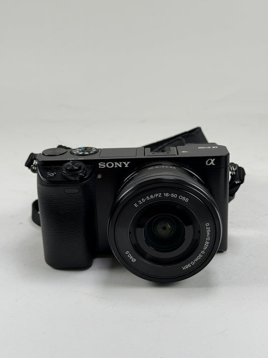 Sony Alpha A6000 24.3MP Digital Camera Black kit with 16-50mm lens kit