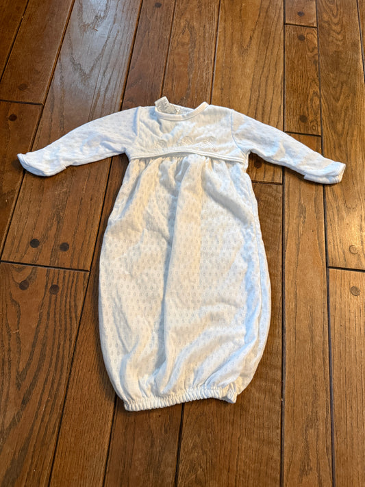 Vintage Baby Christian Dior designer white layette sleep gown newborn up to 11 lbs