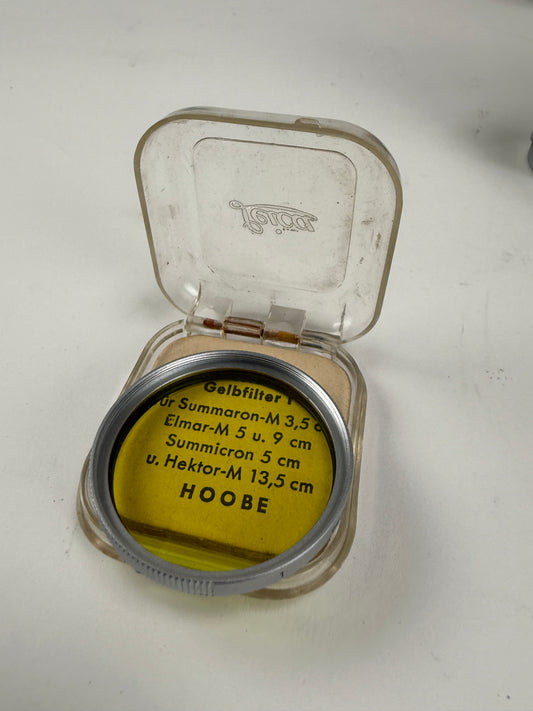 Leitz Leica HOOBE / 13086 E39 39mm screw-in 1 yellow filter, chrome ring