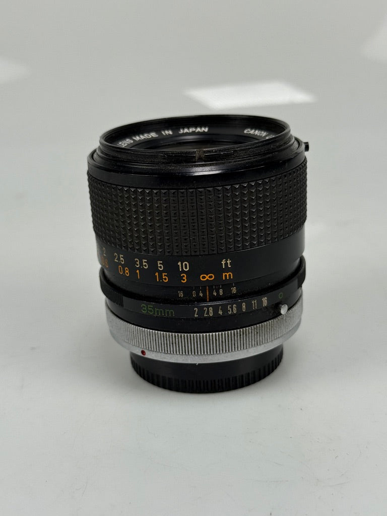 RARE "O" CONCAVE Canon FD 35mm f2 SSC Wide Angle MF Lens