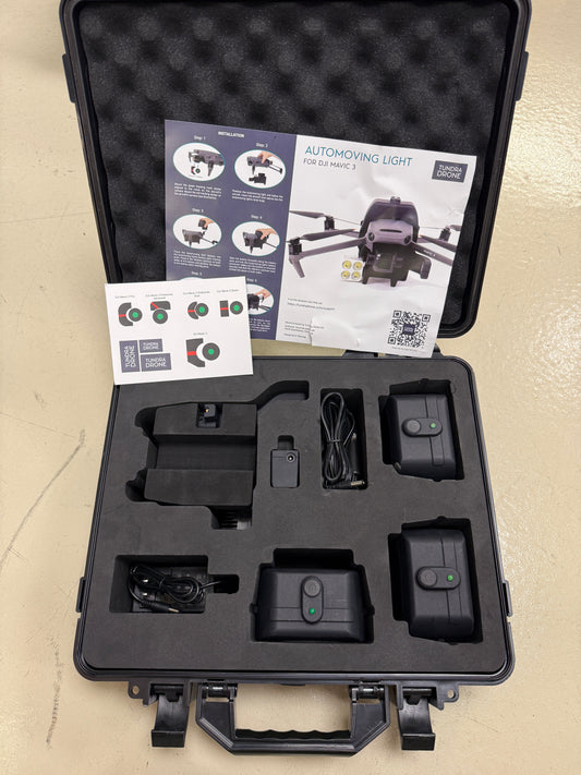 Tundra Drone Automoving Light kit 3 Batteries, charger for DJI Mavic 3