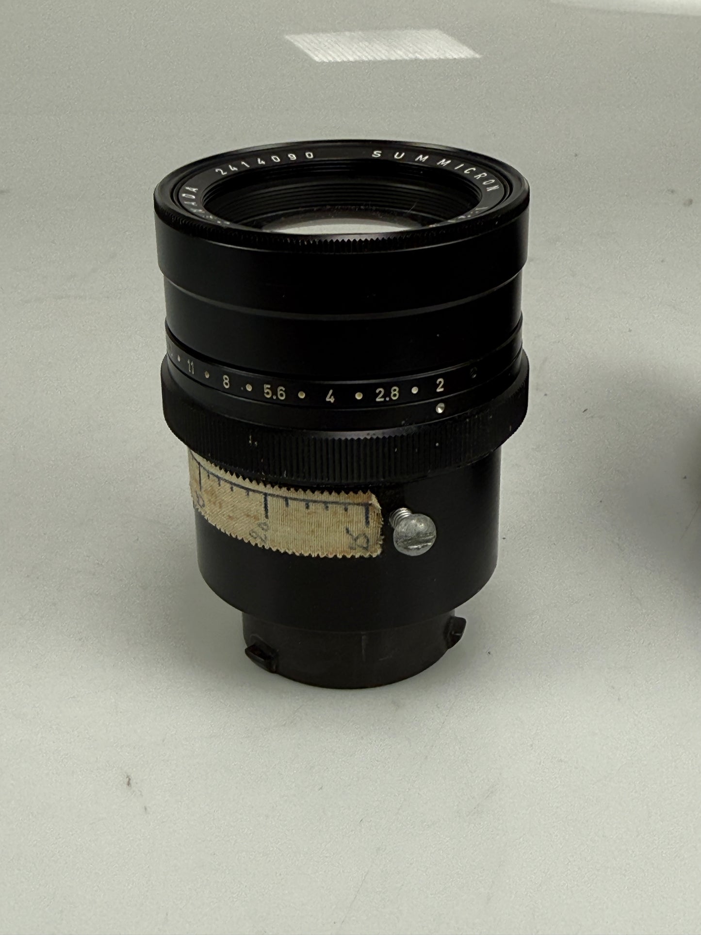 Leica Leitz Summicron M 90mm F2 Black Lens converted to cinema movie camera mount