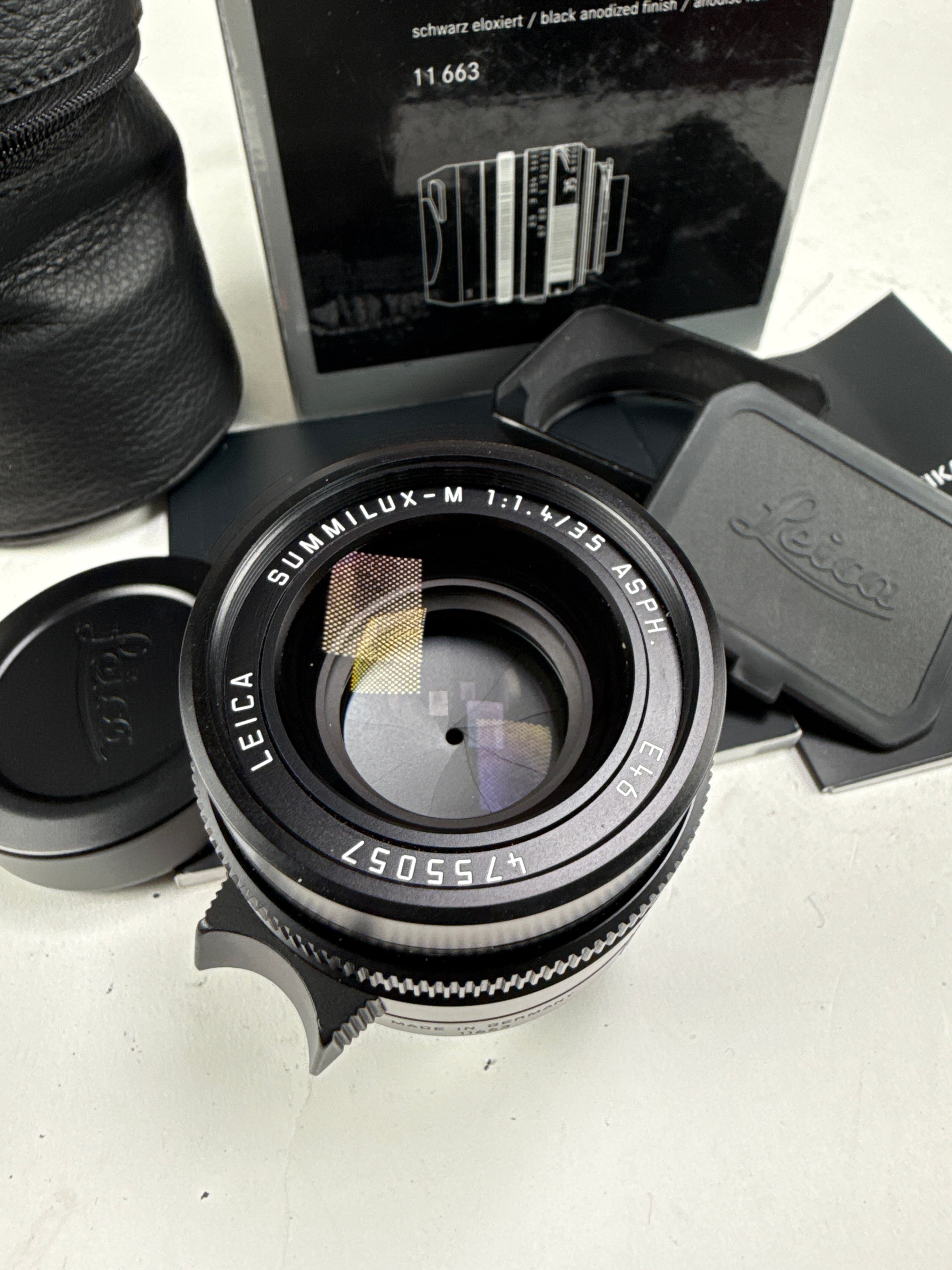 Leica 11663 SUMMILUX-M 35mm f1.4 ASPH Lens Black 6 Bit – Cardinal
