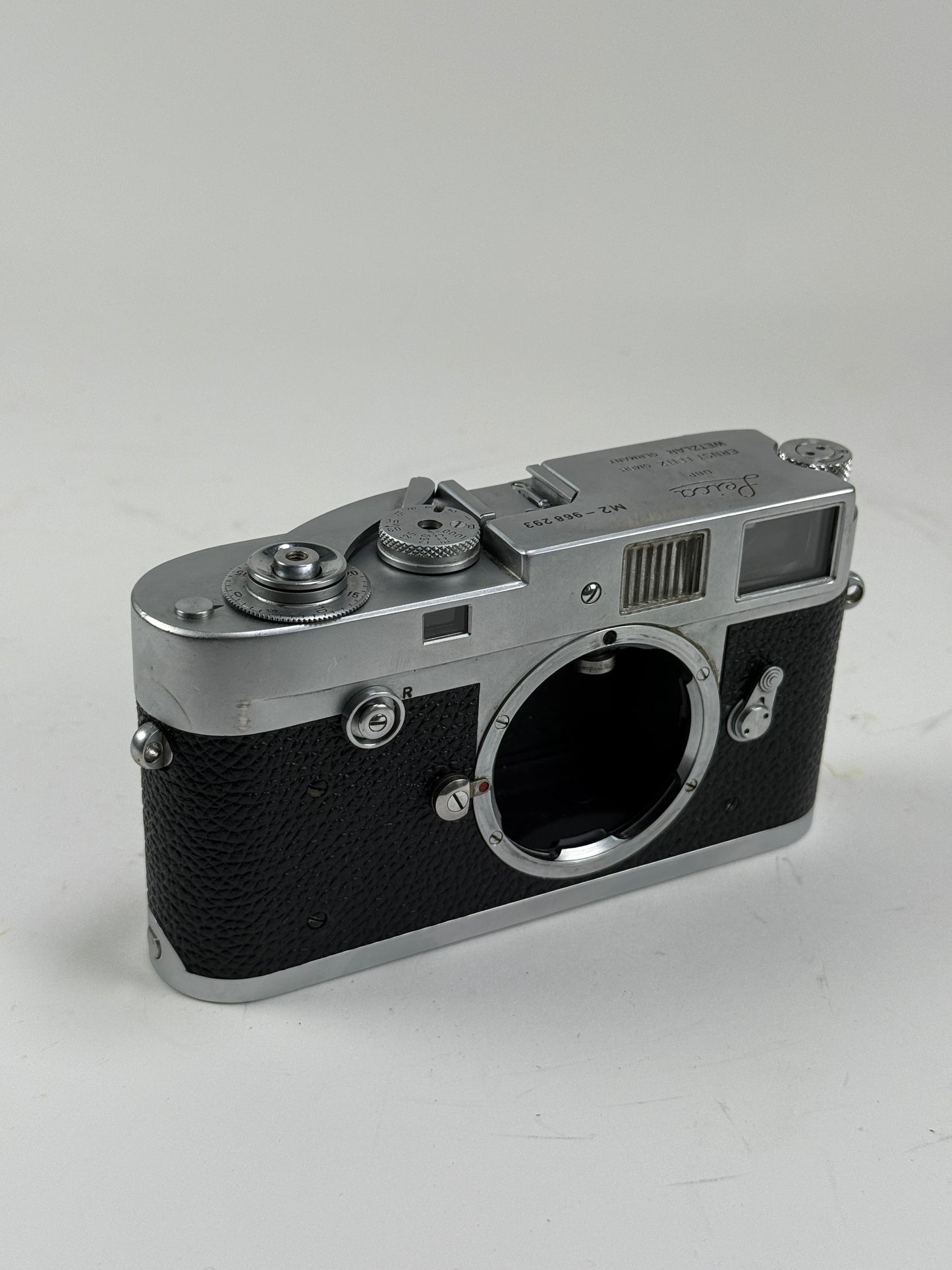 Leica M2 button rewind Chrome 35mm rangefinder film camera body YYE CLA