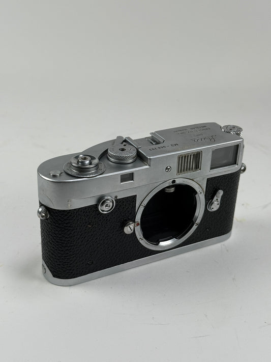 Leica M2 button rewind Chrome 35mm rangefinder film camera body YYE CLA