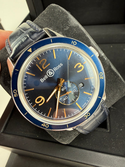Bell & Ross BR123-95-SP Blue Date Small Second Automatic Men's Watch