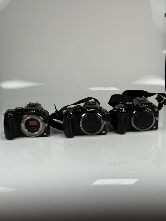Panasonic Lumix DMC-G5 Mirrorless MFT Digital Camera Body lot of 3