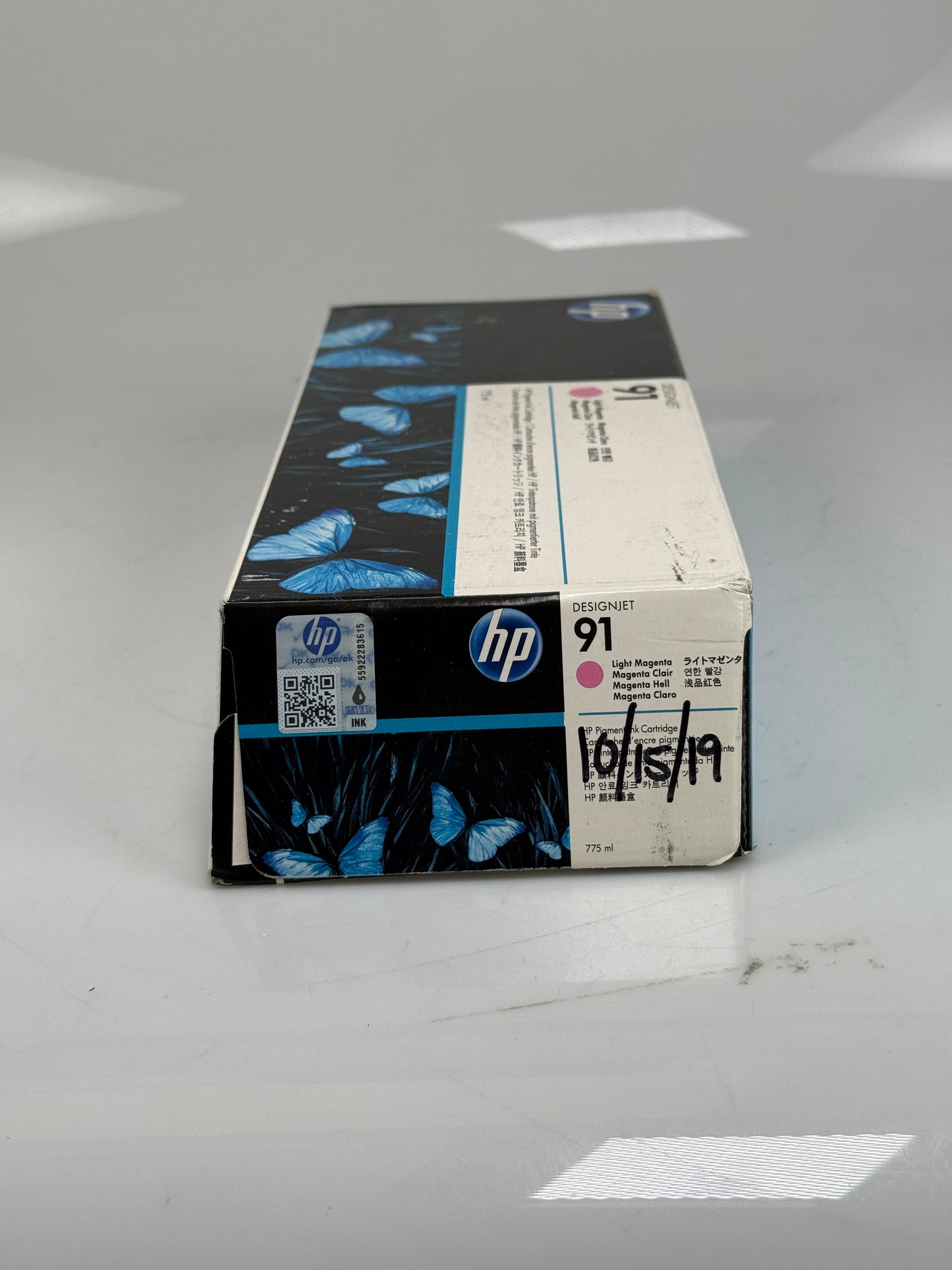 Genuine HP 91 Matte Black Ink Cartridge C9464A 10/2019