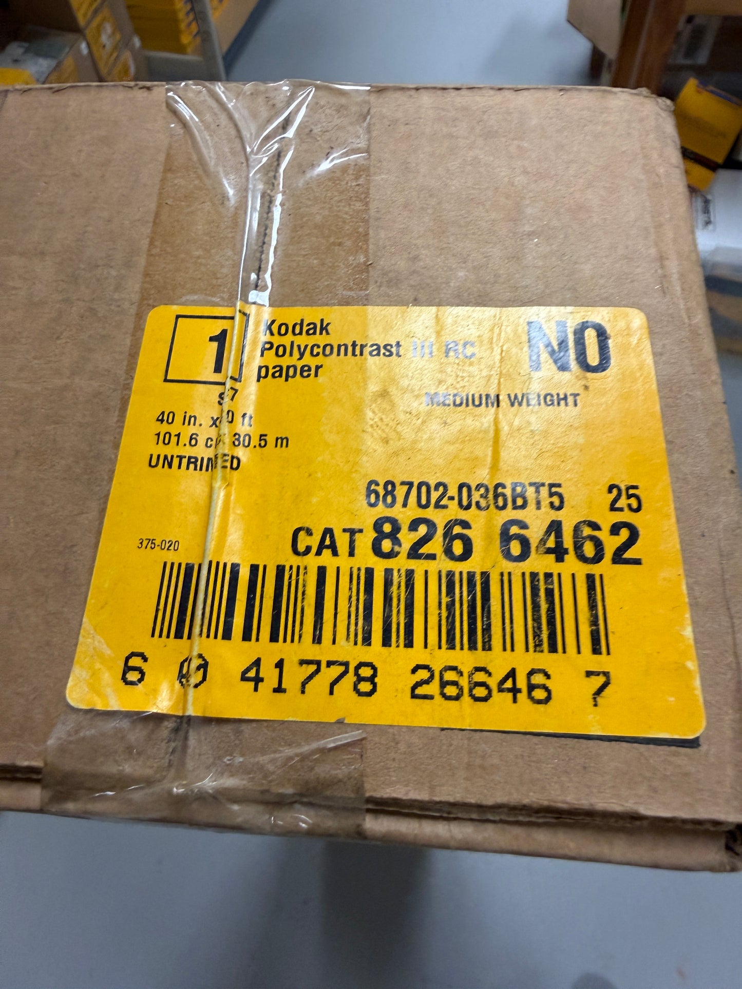 Kodak Polycontrast III RC medium weight NO 40 inch x 100ft paper 2 roll