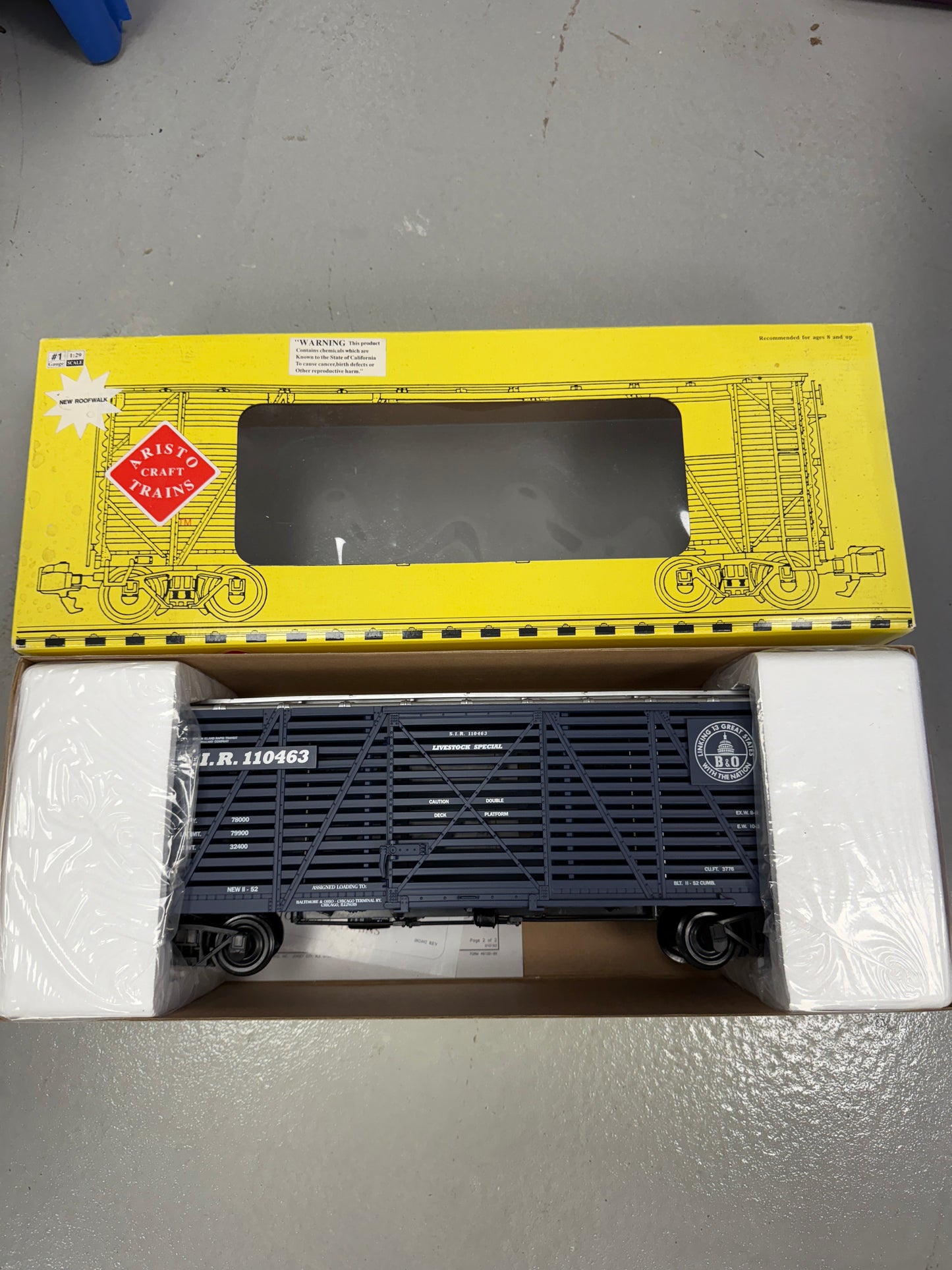 Aristo-Craft ART-46117 Baltimore & Ohio Stock Car 1:29 G-Gauge