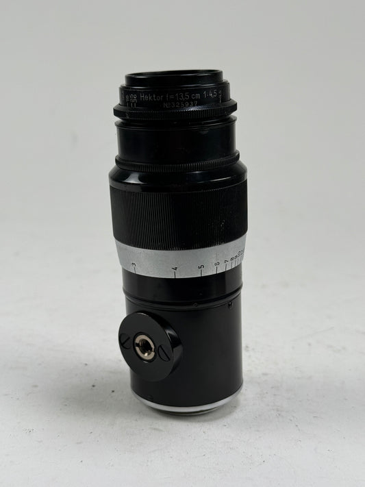 Leica 13.5cm (135mm) f4.5 Hektor LTM M39 Lens Black/Chrome