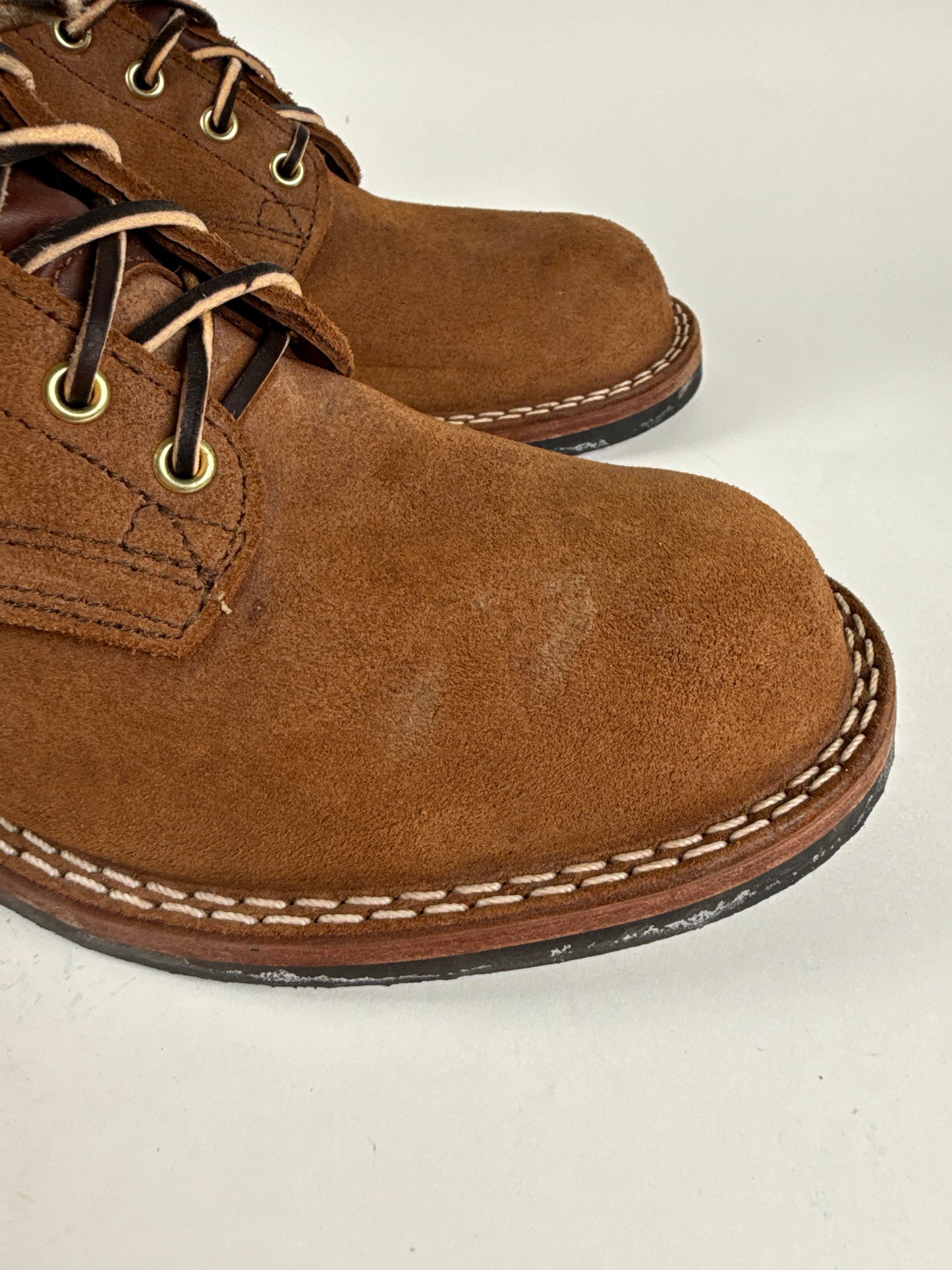 Nick's Boots Light Brown Roughout Suede Leather Boots Size 10.5D