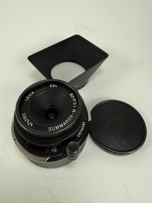 Leica 28mm F5.6 Summaron-M Matte Black chrome #11928 RARE