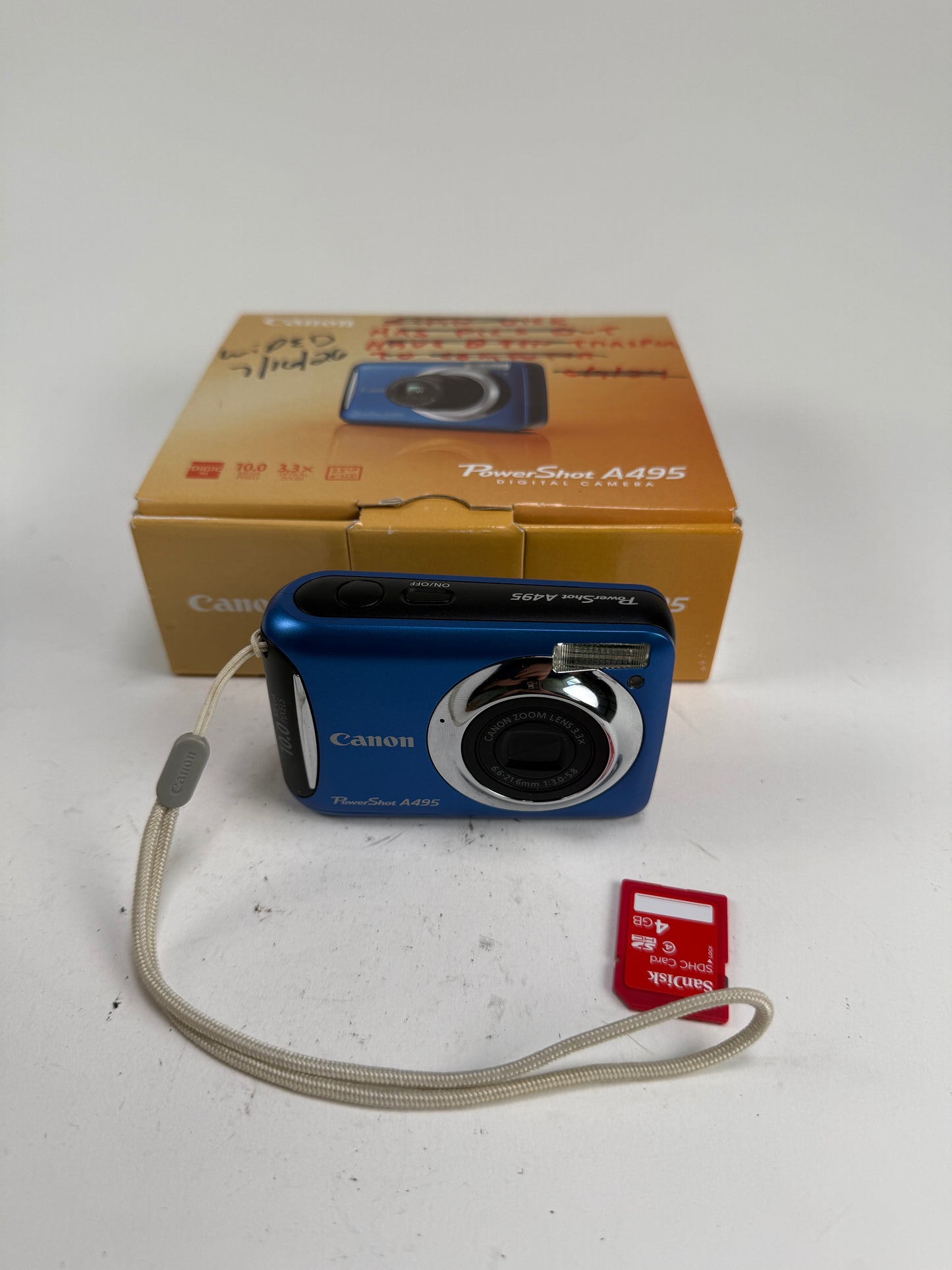 Canon PowerShot A495 10.0MP Digital Camera Blue