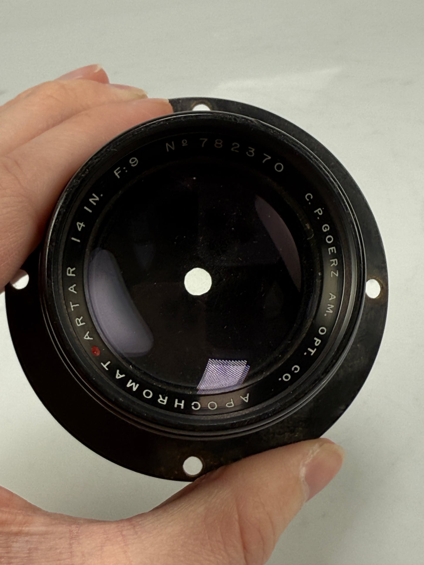 Goerz Red dot Apo Artar 14" [355mm] F9 barrel Lens