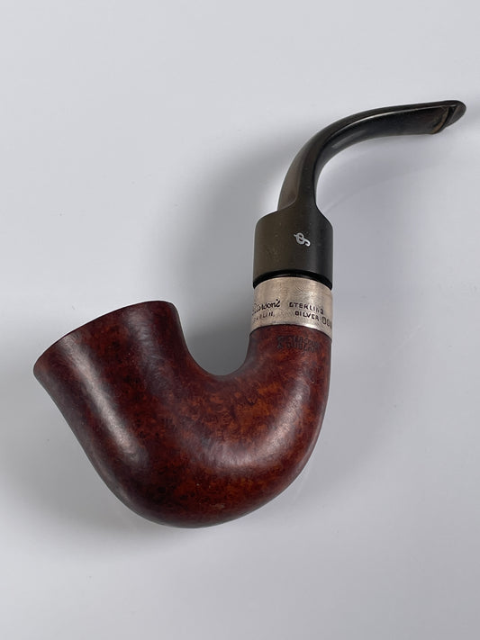 Peterson System (XL305) Smooth Bent Dublin Fishtail Silver Pipe