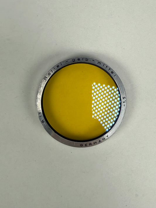Rollei Bay IV Filter Gelb Mittel -1.5 yellow For Camera TLR Rolleiflex Wide RARE WIIHE