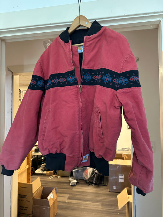 Carhartt Santa Fe Southwest Aztec Jacket Lined Mens XL Red