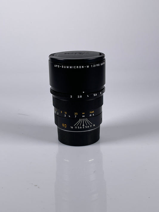 Leica 11884 90mm f2 APO Summicron-M ASPH Black E55 6-Bit Lens